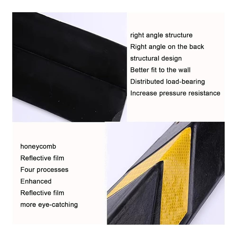 Ochraniacze narożników ściennych, Narożnik ścienny gumowy, narożnik odblaskowy z gumową krawędzią, od Damage Wall Padding Reflective(8pcs)