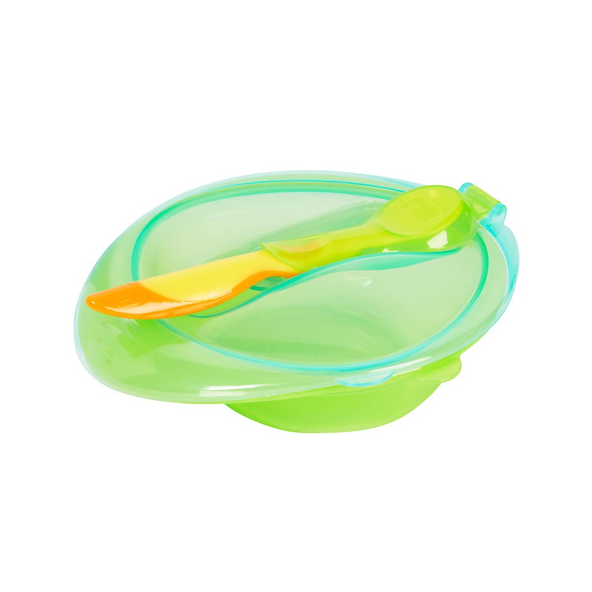 Mothercare Unisex First Taste Weaning Spoon and Bowl Set of 2(Green_Free Size)