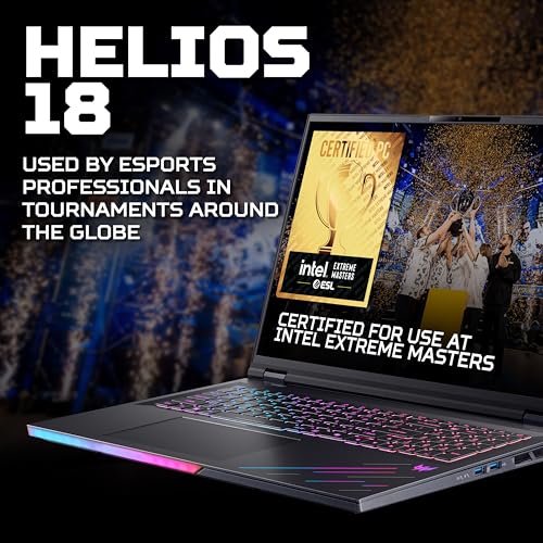 acer Predator Helios 18 AI PH18-73 Gaming Laptop - Intel Core Ultra 9 275HX, 32GB, 1TB Gen5 SSD, NVIDIA GeForce RTX 5080, 18" WQXGA 250Hz Mini LED, Windows 11, Black - Image 5