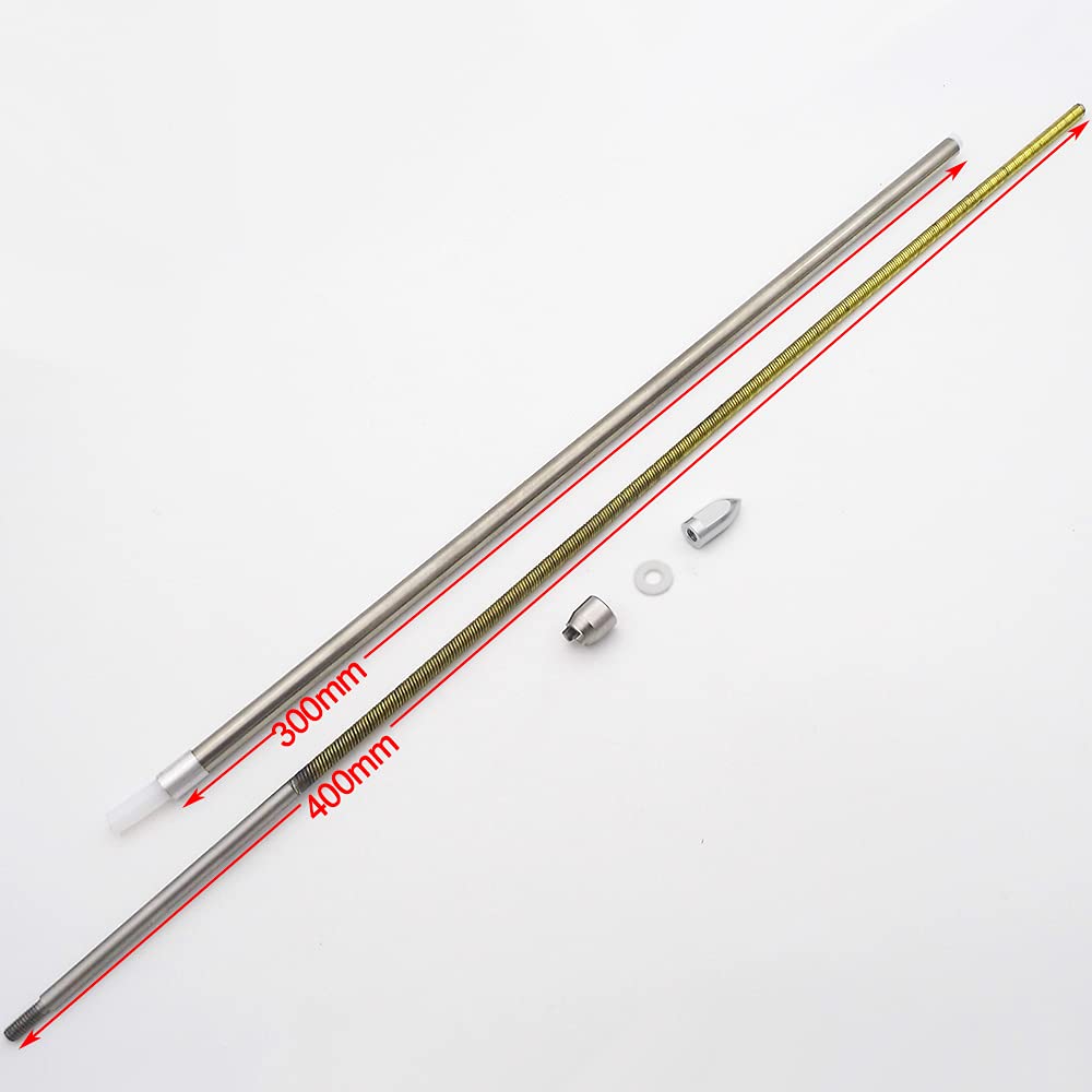 RC Boot 4,76 mm 3/16 Zoll 400 mm flexible Antriebswelle + Schaftstrebe, Dual-Wasseraufnahme, 110 mm Ruder-Kits für RC-Boot, Katamaran, CAT-Speedboot (linke Hand)