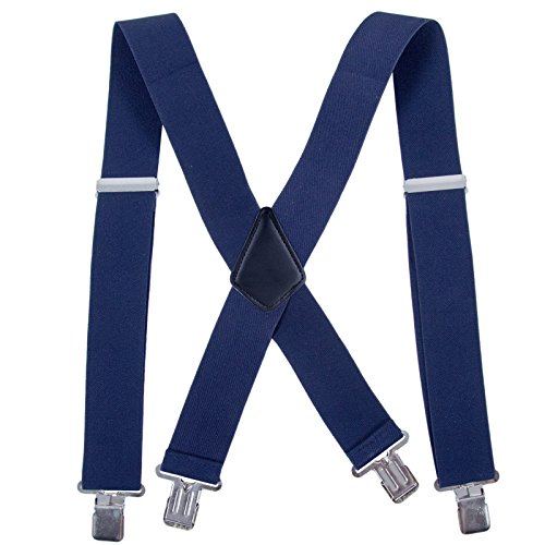 Image of AWAYTR Heavy Duty Suspenders for Men - 2 inch Wide X-Back Elastic Work Braces