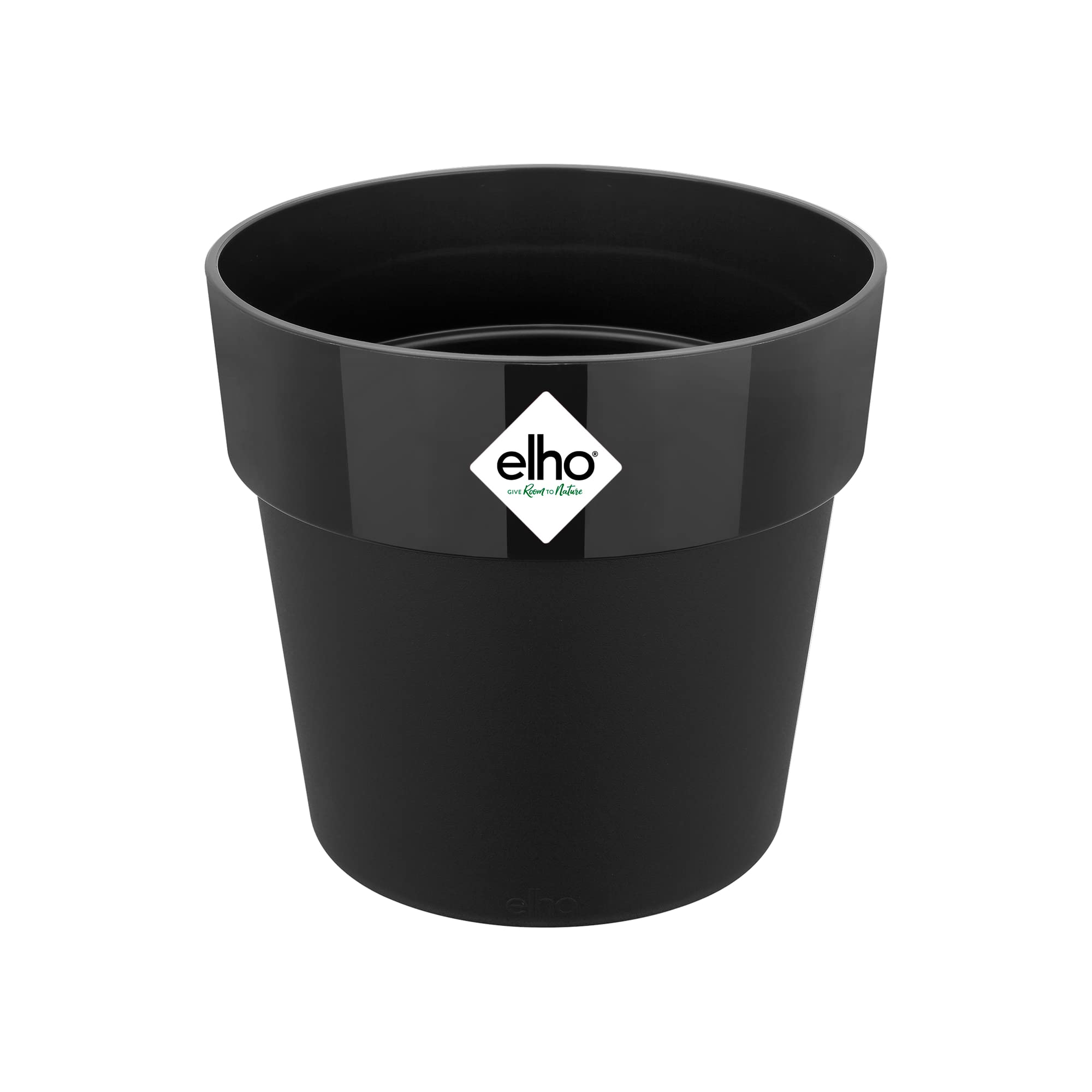 ElhoB.for Original Round 25 - Flower Pot for Indoor - Ø 24.7 x H 23.2 cm - Black/Living Black