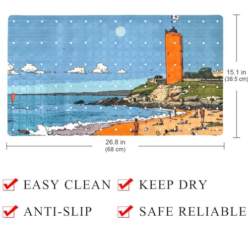 Tapis de bain séchage rapide absorbant et extra long pour douche - 5