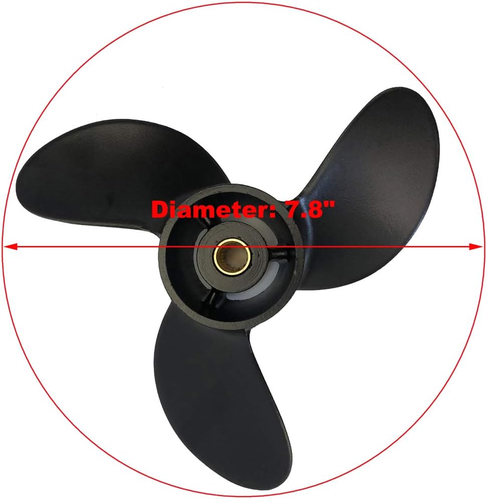 COPKINGO Boat Propeller 7.8x8 for Mercury Outboard Motors 2-Stroke 5HP 48-812950A02 /Tohatsu/Nissan 4HP 5HP 6HP 3R1-W64516-0 3R1W645160M : Sports & Outdoors
