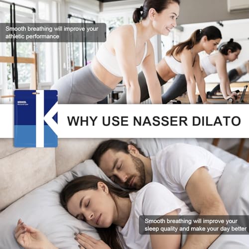 KOHEEL Nasal Dilator, Reduce Snoring and Improve Airflow, Anti Snoring Device with Various Sizes, Comfortable Nose Vents, Breathing Aids for Better Sleep and Exercise (6 Count)