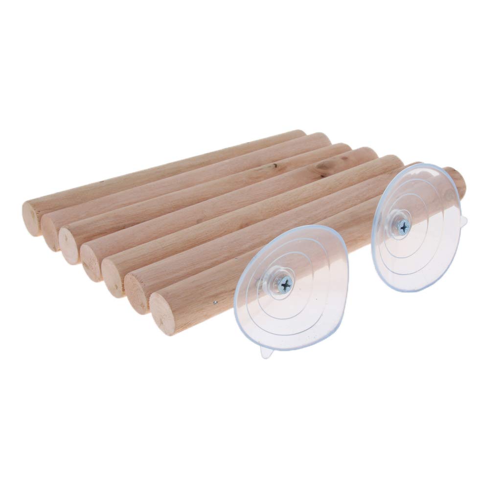 perfk Holz Sonnenbad Wasser Insel Terrasse für Aquarium, L