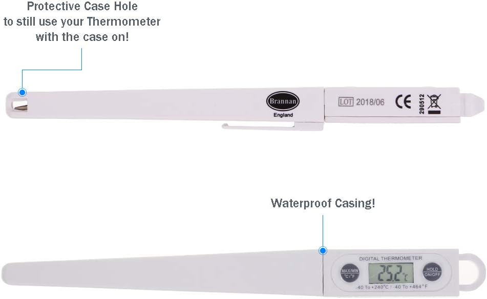 review Brannan Instant Read Meat Thermometer Digital Probe - Best Waterproof Fast Kitchen Cooking Food Thermometers, Food Temperature Probes for Kitchen Outdoor Cooking Baking Water Liquid BBQ Grill Smokers