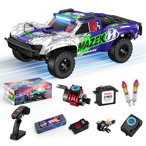 Hosim Fast RC Cars for Adults Brushless 1/10 Scale, MAZEK 4x4 Off-Road Electric All Terrain Hobby...