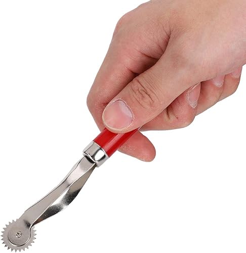 Miniatura 5 de Juego de 5 piezas de herramientas de costura de rueda de trazado espaciador de artesanía en cuero para bordes de cuero