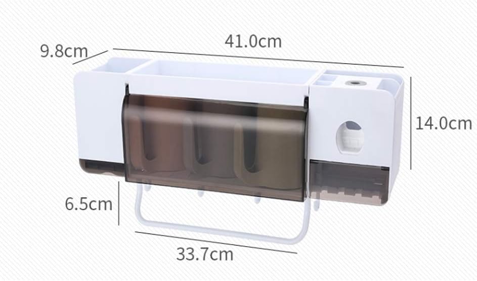 Stylish and Versatile Household Toothbrush Cup Holder, Suction Cup Type Wall Mounted Toothbrush Cup Holder