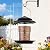 TrampgiK Outdoor Bird Feeder, Retractable Bird Feeder Hanging, Metal Hanger, Rainproof & Leak-Proof, Black, Pack of 2