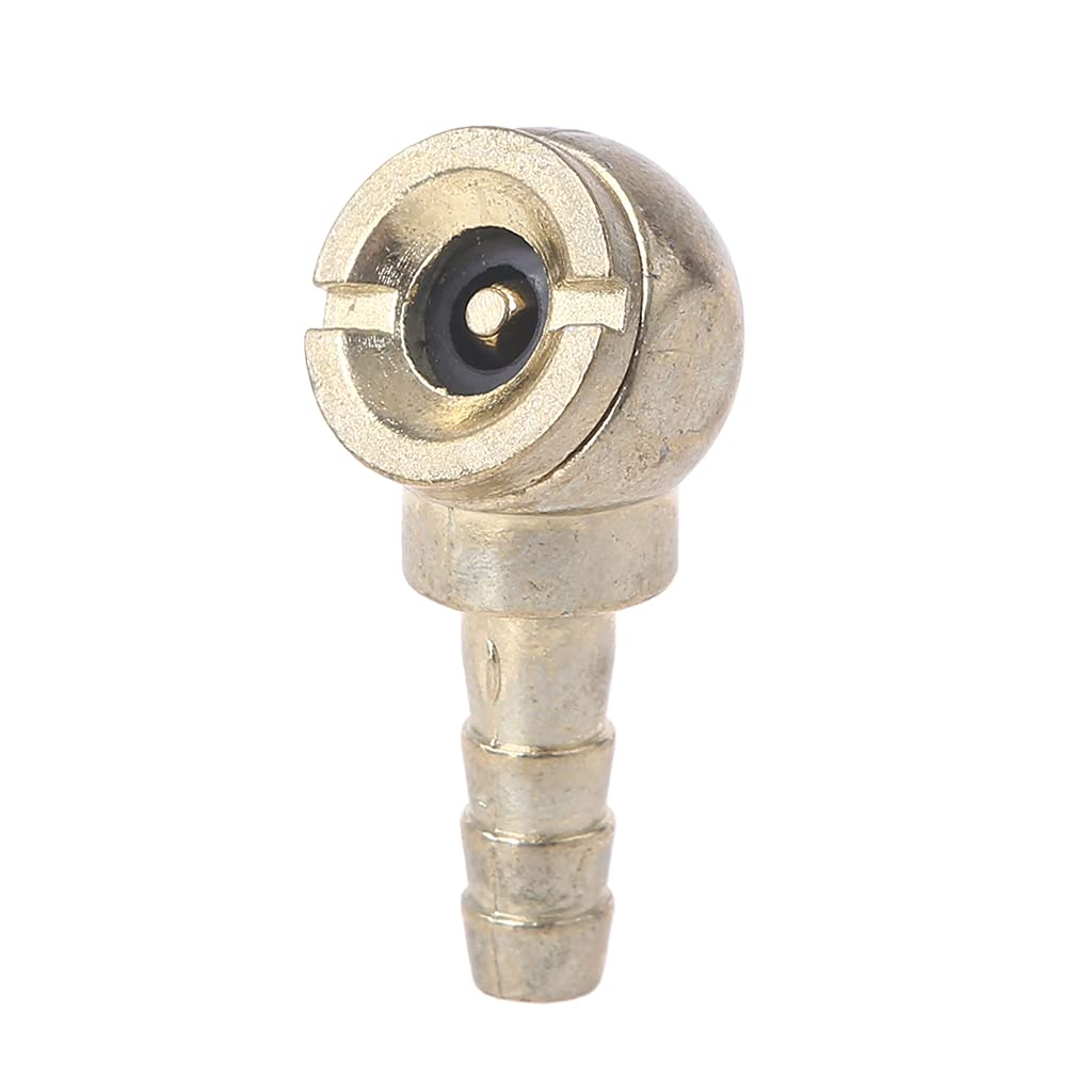 Gkyqve Tyre Inflator Gauge Fitting Tool Direct Line Air Chuck With 8Mm Hose Barb Ball Foot Tire Chuck Tire/Tyre Inflator Gauge Id Hose Barb