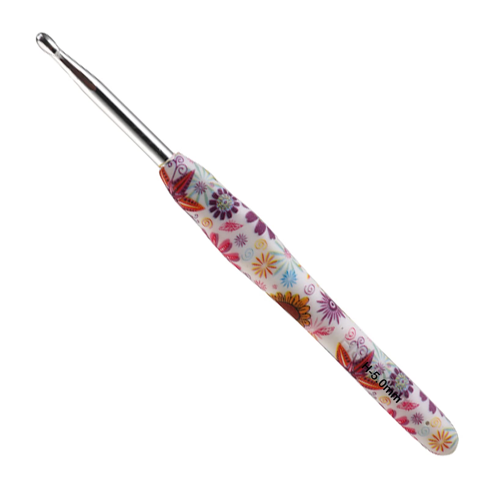 Coopay Häkelnadel 6,5 mm, Rosa, Aluminium, 1 Stück, Ergonomi