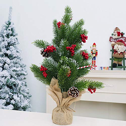 CHYU Albero di Natale, Albero di Natale in PVC Artificiale Abeti Albero di Natale, Pigna Reale (50 CM)