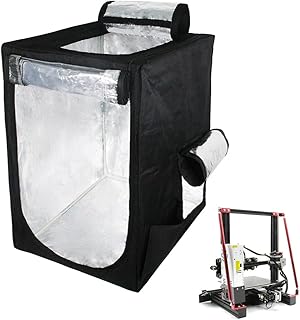 Zeberoxyz 3D Printer Warm Enclosure,3D Printer Covers,Folding shed,Constant Temperature Dustproof, Fireproof Heating Tent, Noise Reduction for 3D Printer Ender3/Ender 3 pro-18.9x23.6x28.3inch
