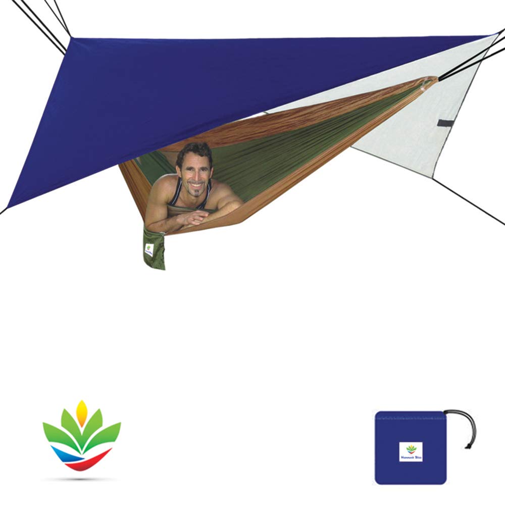 Hammock BlissAll Purpose Waterproof Shelter - Waterproof Tent Tarp, Rain Fly and Hammock Shelter to Cover Your Hammock & Your Gear – Make Hammock Camping A Rain Free and Dry Experience