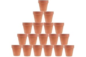 Kosrtuny 3 Inch Terracotta Clay Pots, Pack of 18