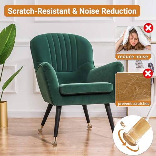 yomanta Chair Leg Floor Protectors 24PCS,Silicone Felt Furniture Leg Cover,Furniture Feet Protectors Pads,Protect Floors from Scratches,Reduce Noise -Round - Image 4