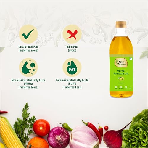 Image of Oleev, Olive Pomace Oil, Pet, 1L (Pack of 3)