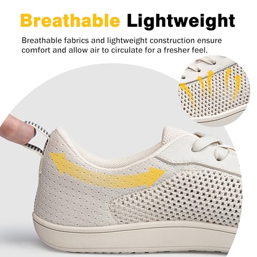 Flexwin Wide Toe Box Shoes for Women, Barefoot Minimalist Shoes, Zero Drop Casual Breathable Soft Sneakers3