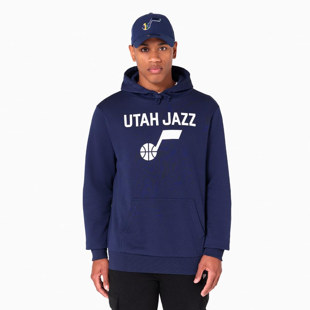 New Era Men's Bleu Hooded Sweatshirt Utah Jazz Nba