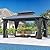 Howsvn 12'x14' Hardtop Gazebo, Outdoor Double Roof Galvanized Steel Gazebos, Aluminum Frame Permanent Pavilion with Curtains & Netting for Backyard, Patio, Deck