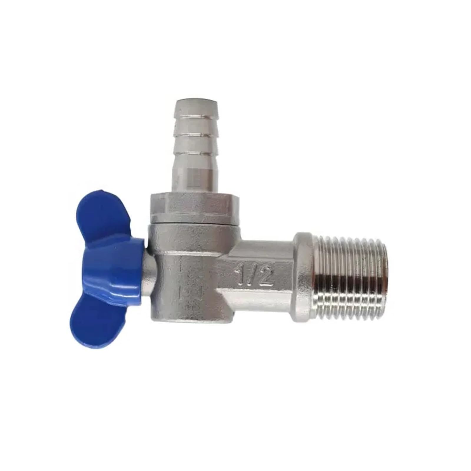 DEBLAN Zawór kulowy 1/5.1 cm B-S-P-T Adapter 12 mm Sprzęt Zawór kątowy klasy sanitarnej (typ 2)