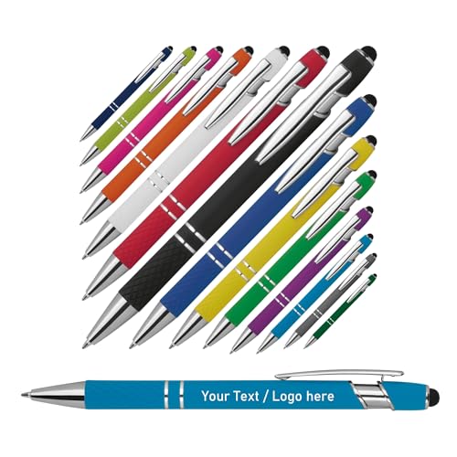 Schmalz® 10 Stück Aluminium Touchpen Kugelschreiber mit Gravur Eddy - personalisiert mit großer Auswahl an Farben - Kugelschreiber als personalisierte Geschenke mit Wunschtext & Logo (10) Schmalz® 10 Stück Aluminium Touchpen Kugelschreiber mit Gravur Eddy - personalisiert mit großer Auswahl an Farben - Kugelschreiber als personalisierte Geschenke mit Wunschtext & Logo (10)
