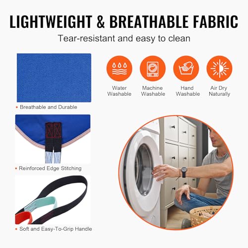 Image of VEVOR Universal Full Body Patient Lift Sling - Medium, Patient Lift Medical Sling for Easy Transfer and Bathing, Polyester Patient Aid Transfer Sling for Elderly, Disabled, Bedridden, 600LBS Capacity