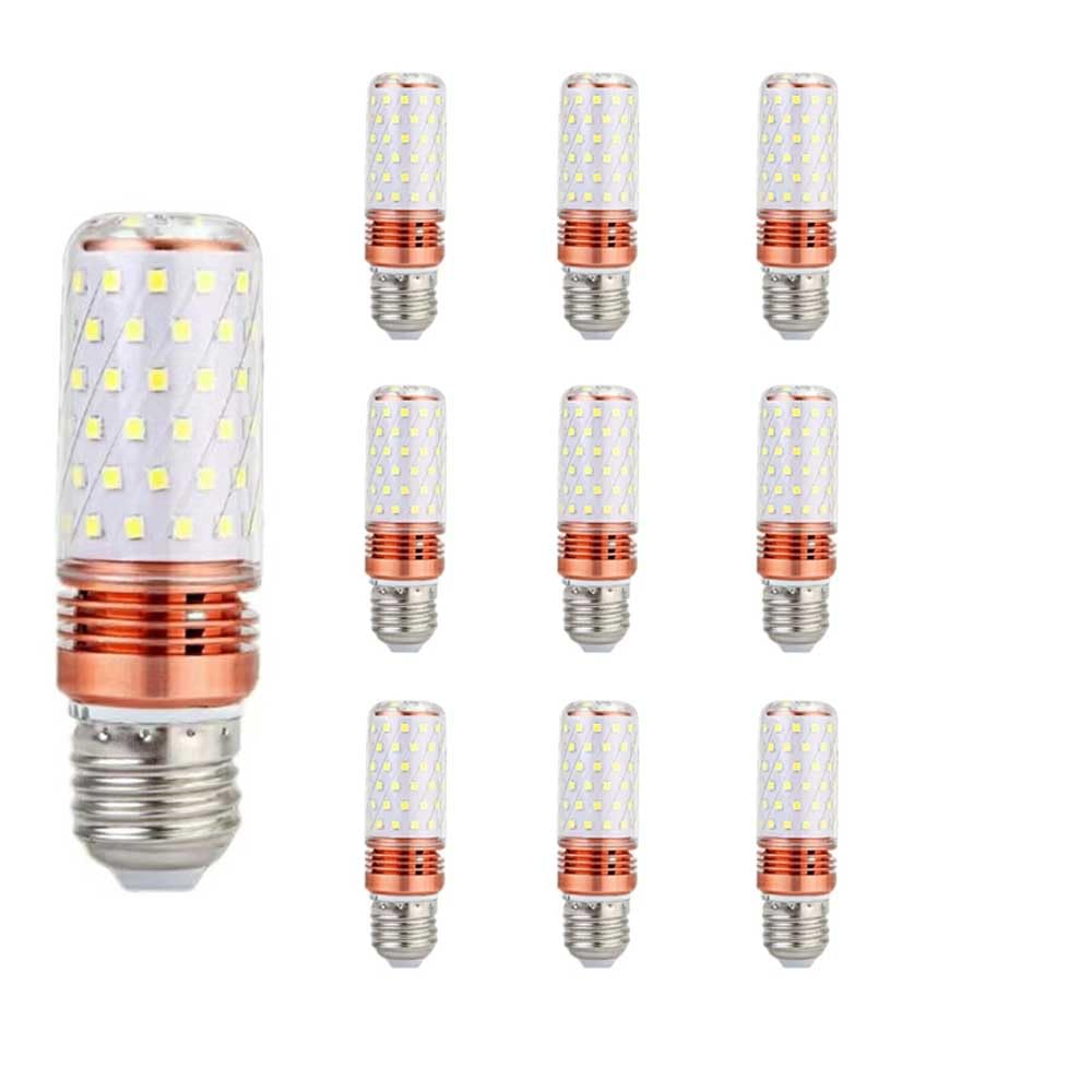 Paquete de 10 Bombillas Led de Maíz E27, Natural 4000 K 1600 Lm, Bombilla de Rosca E14 E27 de 16 W Equivalente a Bombillas Incandescentes de 100 W, No Regulables, sin Parpadeo, Bombillas/E27