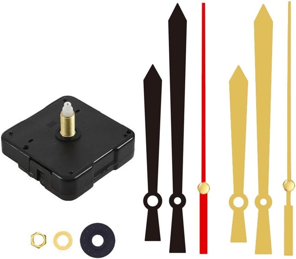 DIY Wall Clock Movement Kit Quartz Silent Mechanism Metal Clock Accessories Hour Minute Second Hands Replacement Parts for Craft Wooden Electrical Box Painting Home Decor 30cm Panel