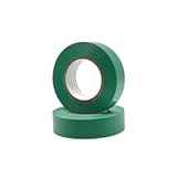2 Rolls Green Electrical Tape Vinyl - 3&sol;4 Inch 66 Feet Professional Insulating PVC Electric Tape Flame Retardant Waterproof for All Weather Under 600V Home Outdoor Indoor Wire Insulation Use