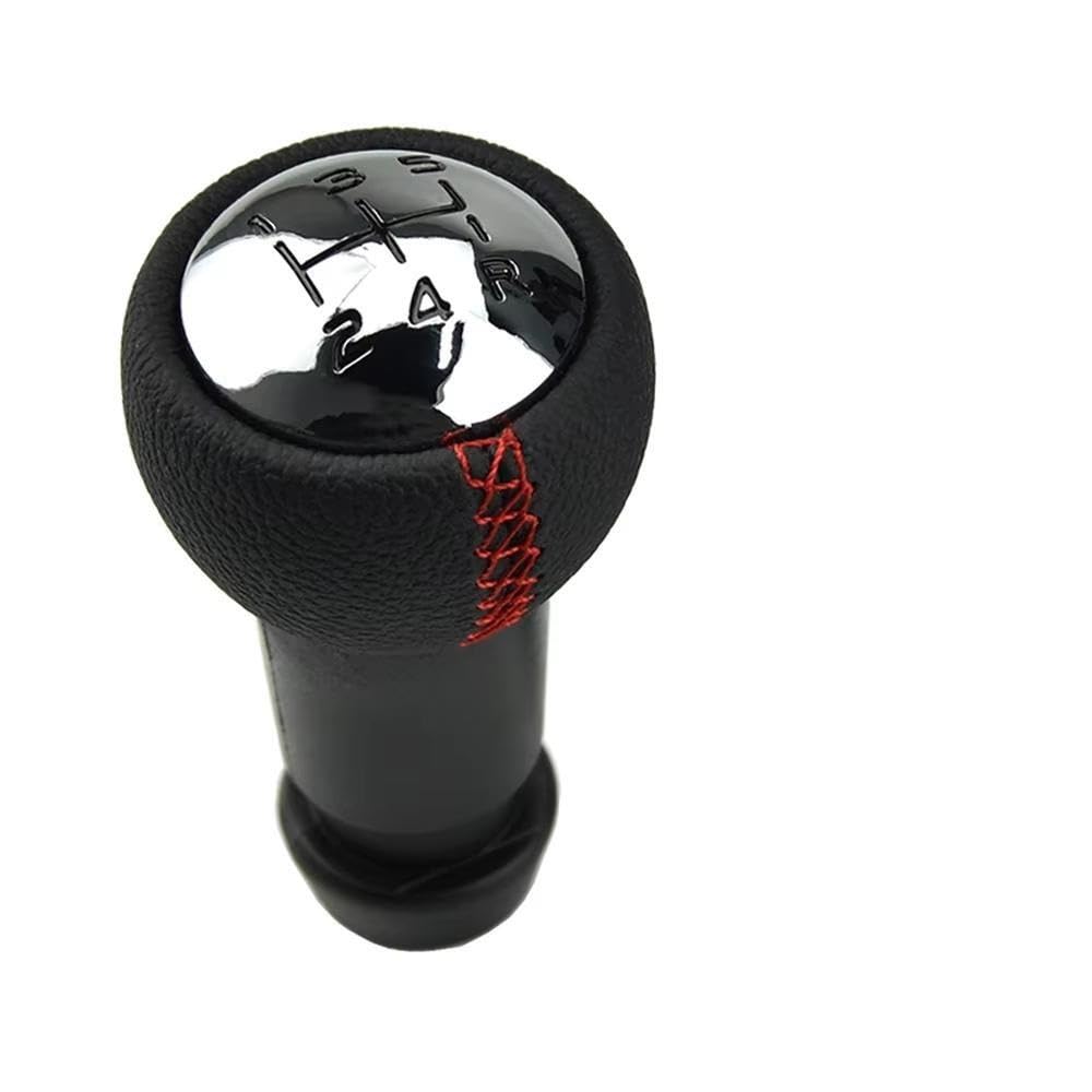 POANBCGY Auto Parts Leather Gear Shift Knob Hand Speed Pen for Peugeot 106 107 205 206 207 306 309 405 407 508 605 607 for Citroen C1 C3 C4(Red line)