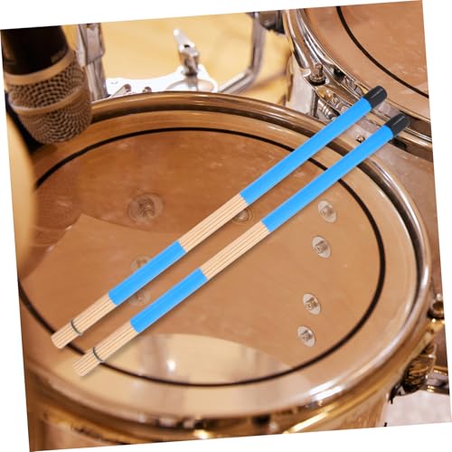 Baquetas profesionales de madera para jazz y folk, color azul cielo miniatura 7