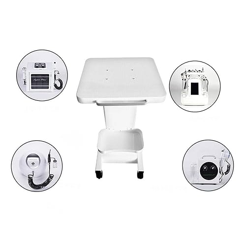 Miniatura 3 de Carrito con ruedas para salón de belleza, spa, almacenamiento de equipo con enchufe, organizador de almacenamiento de belleza multifunción, carrito,