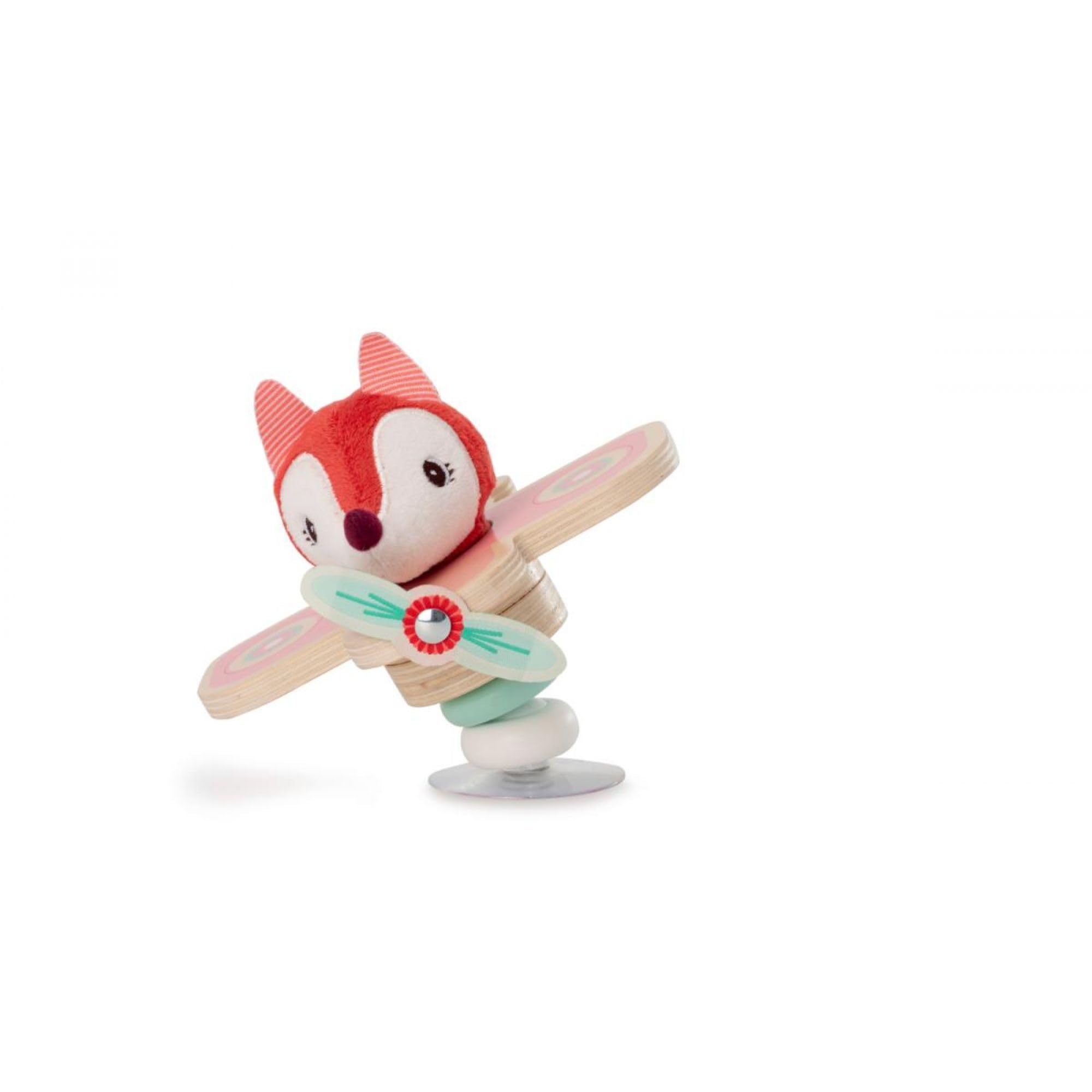 LILLIPUTIENS, Alice in Airplane Swing with Suction Cup, Interactive Baby Toy with Bell and Wooden Rings - Image 4