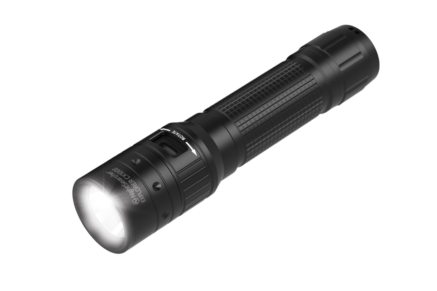 Nightsearcher Spot Beam Torch Black - Rechargeable 1000, 133 mm