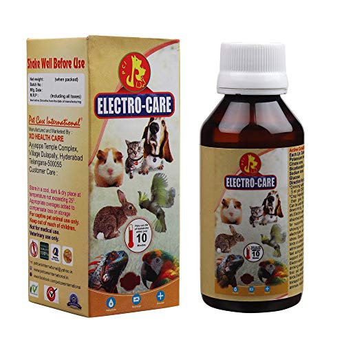 Image of Pet Care International (PCI) Electro Care || for Heat Stress, Loose Motion, Dehydration || in Birds, Dog, Cat, Reptiles, Hamster, Marmoset, Iguana, Gecko, Dwarf, Gerbil Healthcare || 30ml