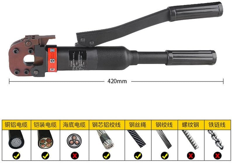 Hydraulic Cable Rope Scissors Metal Wire Cutting Tool Bolt Cutter 4-20mm 6T GOOD