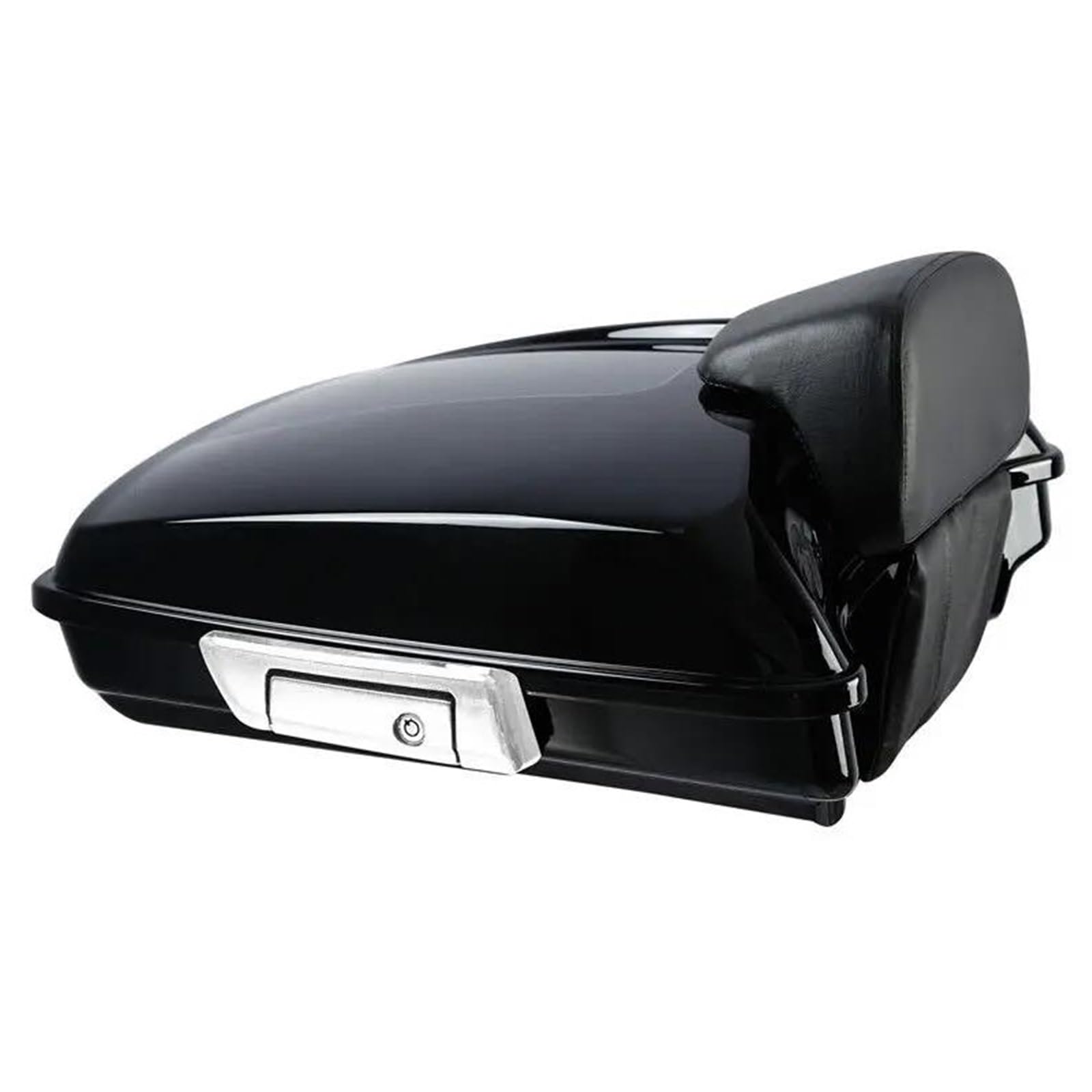 Motorcycle 5.5" Razor Trunk Backrest For Harley Tour Pak Touring Electra Street Glide Road King FLHX FLHR 2014-2020 2019(Black-Chrome)