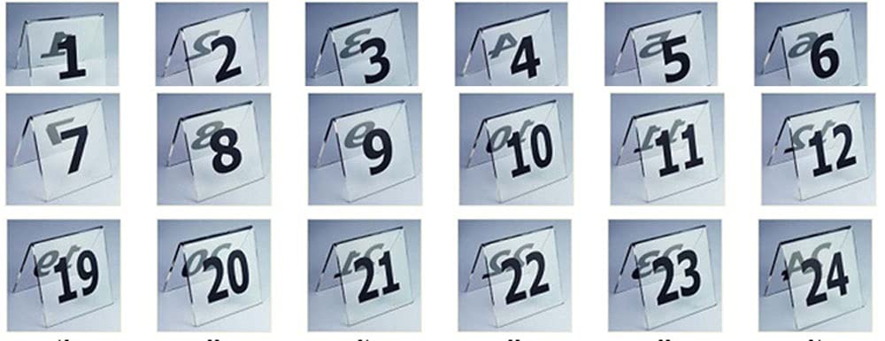 RETENA Numeri da Tavolo Numeri tavola acrilica - I Migliori for ricevimenti rustici, Banchetti, caffetterie, ristoranti, Hotel (8x7x8cm / 3.1x2.7x3.1pollici) (Size : 1-20)