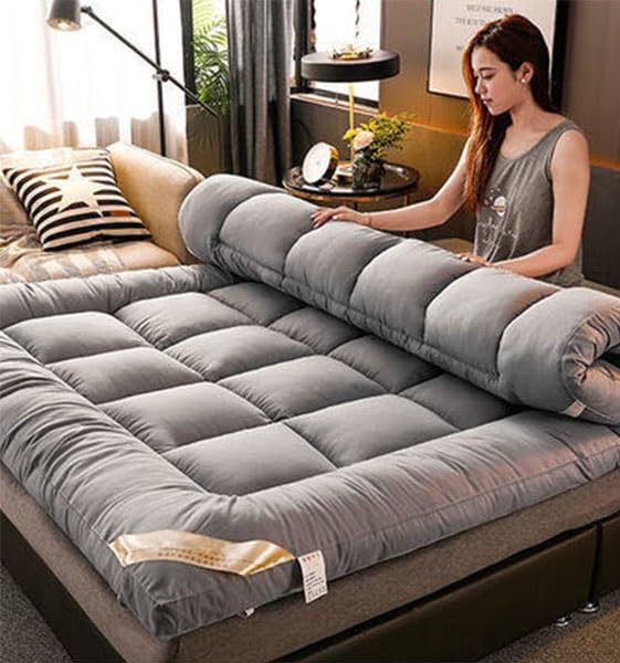 Colchón de Suelo Grueso, colchoneta Plegable para Dormir en dormitorios de Estudiantes, colchoneta reclinable para Siesta, colchón de Suelo Enrollable Grueso para sofá, futones japoneses