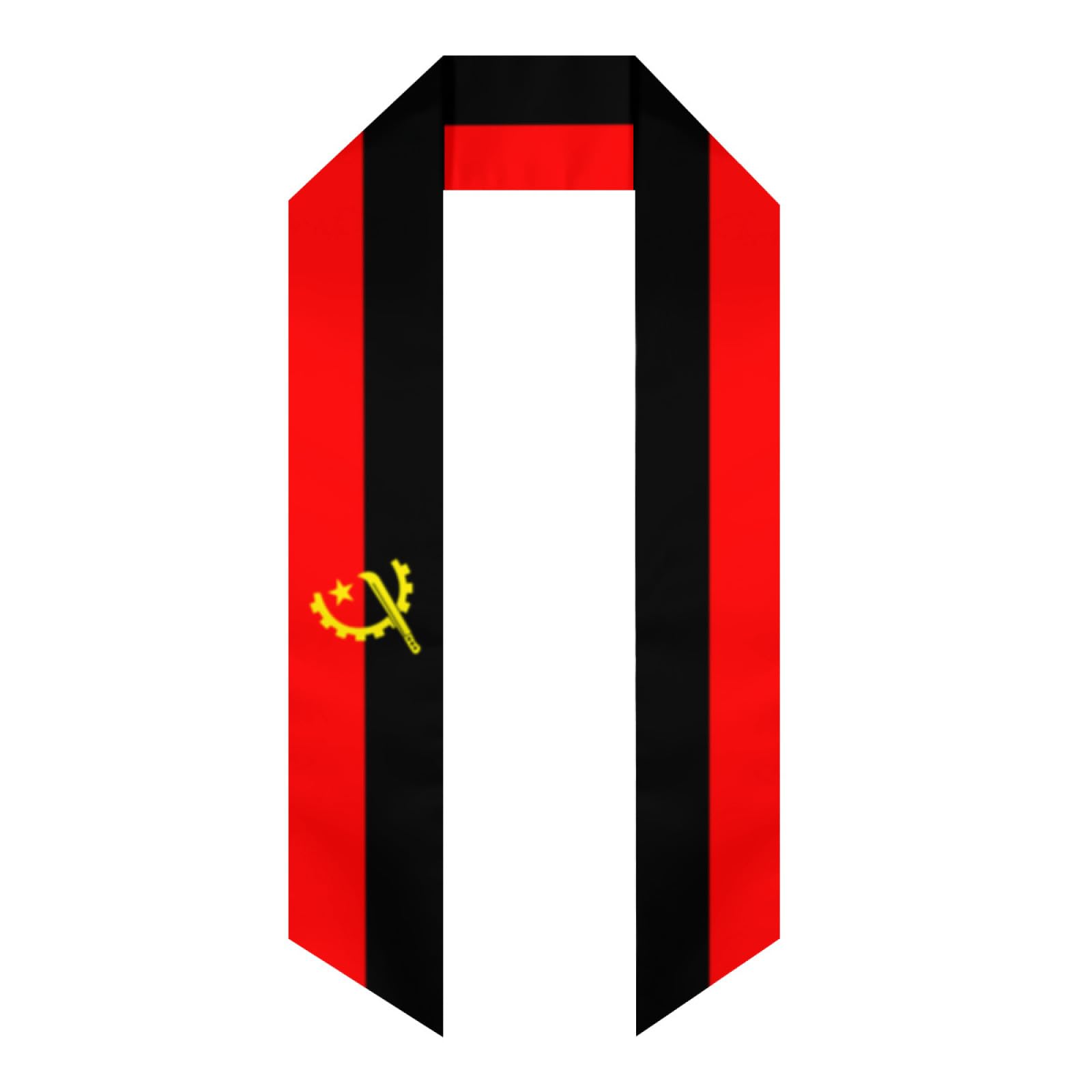 NLWQEKV Angola Angolan Flag Graduation Stole Sash Scarf Decor Graduation Shawl for Abroad Student International Study Class
