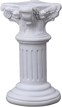 Mini Greek Columns Resin Statue Centerpiece, Roman Pillar Column Table Decorations, Resin Figurine for Wedding, Birthday, Dinner, Garden Round Small