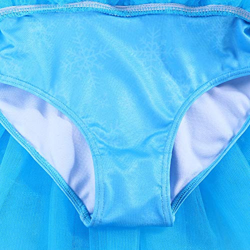 ZNYUNE Girls Ballet Tutu Dress Toddler Dance Leotards B216 Snow Blue XL - Thumbnail 7