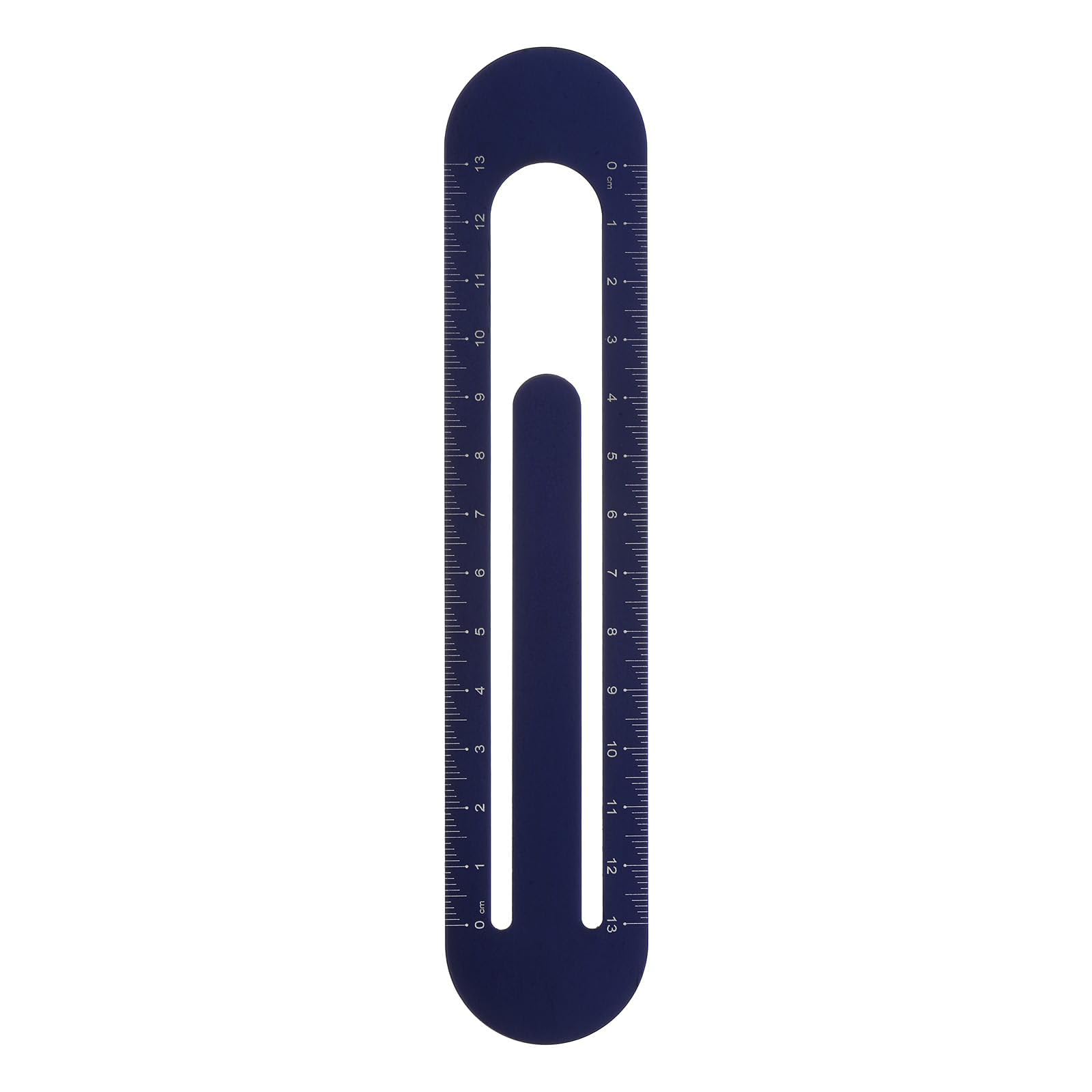 TA-VIGOR Straight Ruler 13cm, Metric Bookmark Clip Ruler Metal Aluminum Alloy, Measuring Scale Tool Scale on Both Sides, for Measure Drawing Study Reading Classroom Office, Dark Blue