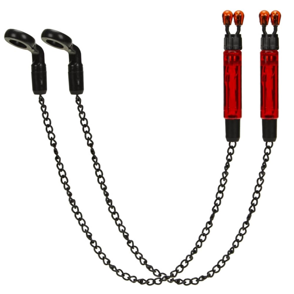 VIOPDER 2pcs Bite Alarms Carp Fishing Swingers Bobbins for Fishing Alarm Indicator,Chain Bite Alarm Fishing Tools Red