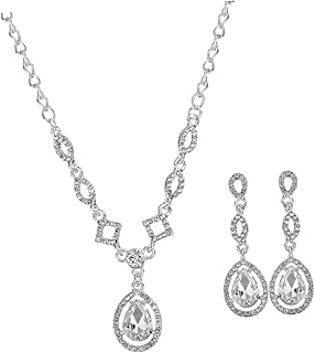 1 Conjunto Colar Brinco Conjunto De Noiva Conjuntos De Cristal Joias De Cristal Moda Joias Para Mulheres Conjuntos De Casamento Para Mulheres Conjuntos De Joias Femininas Liga De