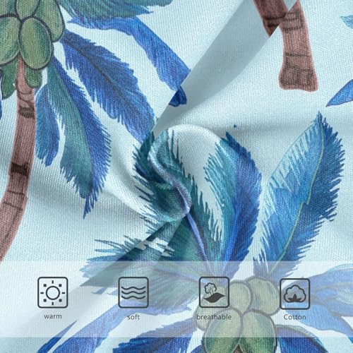 Joisal Tropical Palm Trees Blue Girl Panties Cute Girls Underwear Toddler Cotton Aesthetic Briefs Kids Undies 2t3