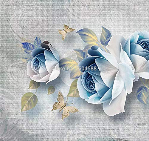 Papier peint 3D fleur de rose murale TV salon deco 200x140cm